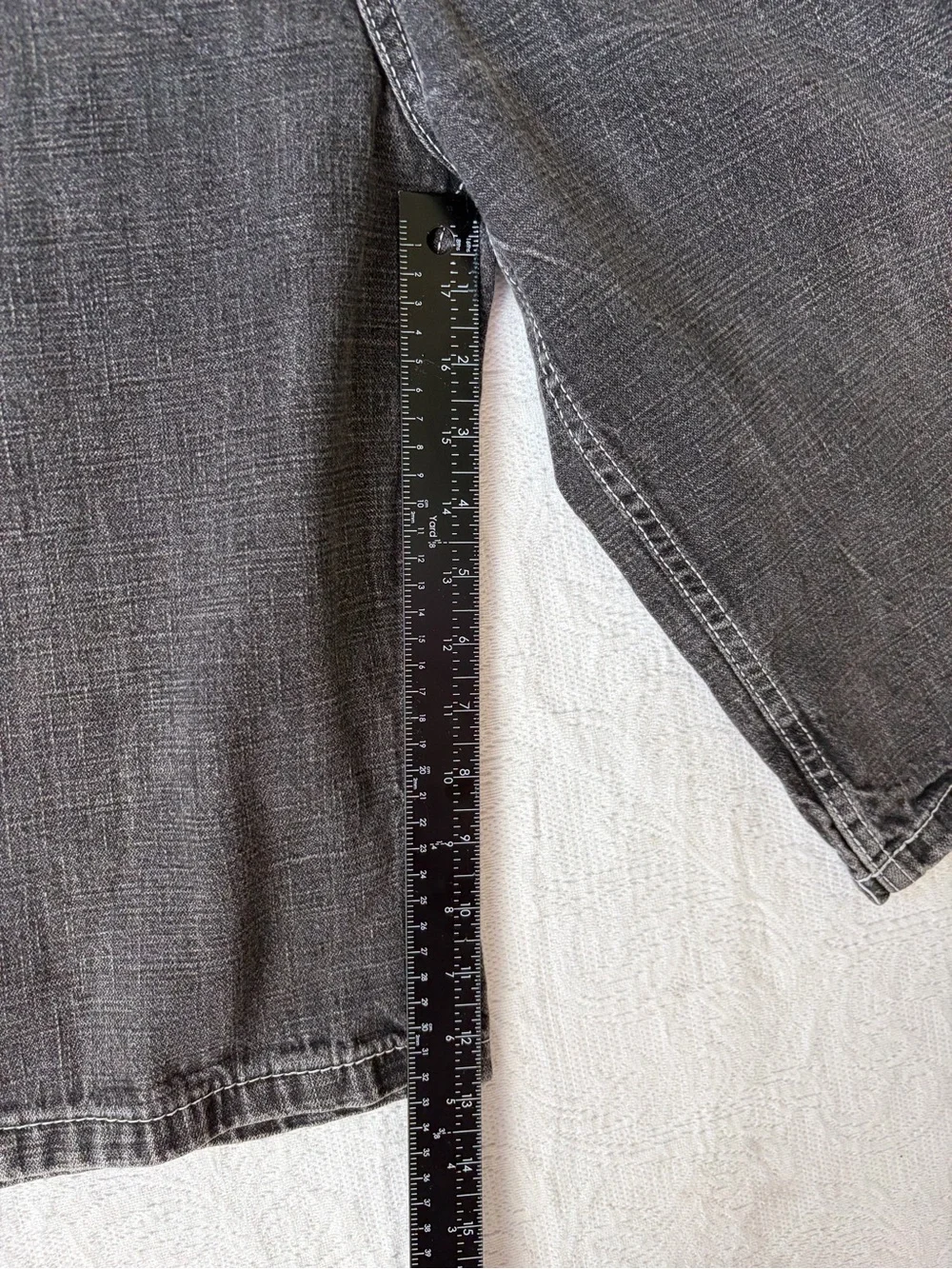 Y2K Indigo 30 Men's Black Cotton Denim Shorts 34 Waist BAGGY